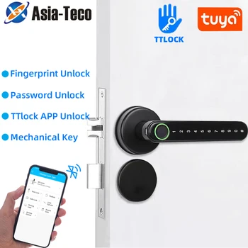 TTLock APLIKACE Inteligentní Zámek Otisků prstů heslo Zámek Dveří Bluetooth Biometrických otisků prstů zámek Elektronický Rukojeť Zámek