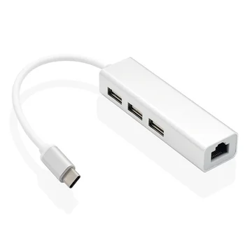 4 V 1 USB ROZBOČOVAČ USB. C HUB Adaptador 100Mbps RJ45 Ethernet Port, Kabel USB C Na USB 3.0 Dock Adaptér pro Macbook Pro Příslušenství