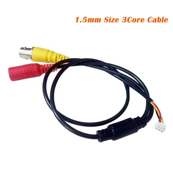 1,5 mm velikost 3core Video Kabel Normální Standardní 3 PIN 1.5 kabel Pro Analogové Kamery, AHD Kamera (vstup DC + BNC video výstup)
