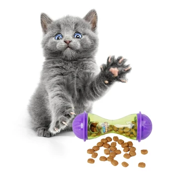 Kreativní Pet Kočky Interaktivní Hračka Míč Úniku Podavač Kitty Cat Food Krmení Léčit Míč Pomalu Krmit Domácího Mazlíčka, Hrát Školení Hračky