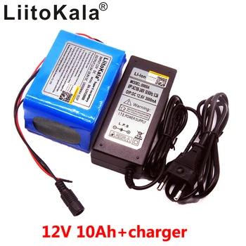 LiitoKala Velká kapacita 12 V 10Ah 18650 Dobíjecí lithium baterie 12v 10000 mAh s BMS pro 75W LED lampa Xenonová ues