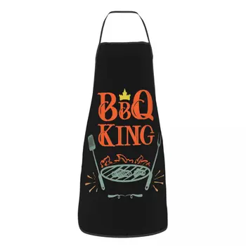 Unisex BBQ King Bib Zástěra pro Dospělé Ženy, Muži, Šéf Tablier Kuchyně pro Vaření, Malování Kuchyně