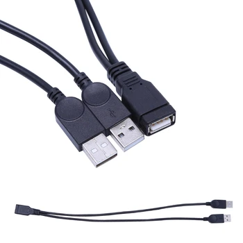 USB 2.0 Typ A 1 Žena 2 Muž Y-Splitter Data Sync Nabíjecí Prodlužovací Kabel 831D