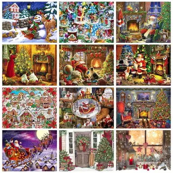RUOPOTY Moderní Malování Podle Čísel Vánoční dekorace Santa clause Diy Dárek Plátno Malování Malování Kit Home Dekory Ručně malované
