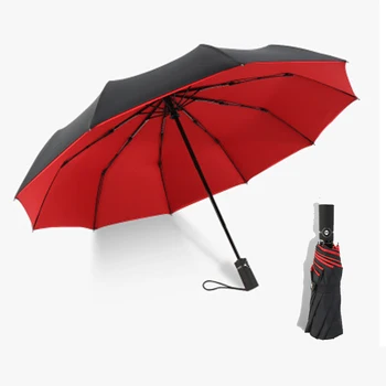 Dvouvrstvý Automatický Deštník Počasí a Déšť Podnikání Deštník Zesílené Žebro Storm Deštník