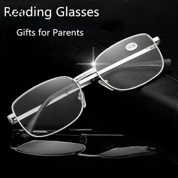 Elegantní slitiny ReadingGlasses s Pryskyřice Čočky Pohodlné Lehké Transparentní Mužů a Žen Brýle Gafas