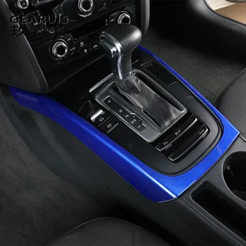 Pro Audi A4 B8, A5 2009-2016 Středové Konzole Řadící Rám Dekorace panelu Čalounění Kryt Samolepka Car Styling Interiéru Příslušenství